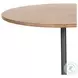 Fay Antique White Marble And Dark Natural Oak Counter Height Dining Table