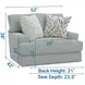 Brett Lotus Chair and A Half with Cuddler Cushions