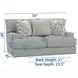Brett Lotus 70" Loveseat with Cuddler Cushions