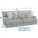 Brett Lotus 93" Sofa with Cuddler Cushions