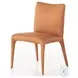 Monza Heritage Camel Leather Dining Chair Set of 2