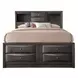 Ireland Gray Oak King Storage Platform Bed