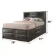 Ireland Gray Oak King Storage Platform Bed