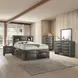 Ireland Gray Oak King Storage Platform Bed