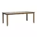 Santa Clara Antique Honey and Textured Linen Upholstered 7 Piece Extendable Rectangular Dining Set