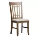 Santa Clara Antique Honey and Textured Linen Upholstered 7 Piece Extendable Rectangular Dining Set
