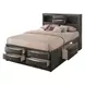 Ireland Gray Oak Queen Bookcase and Storage Bed