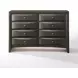 Ireland Gray Oak 8 Drawer Dresser