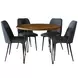 Brennan Blueberry Upholstered 5 Piece Dining Set