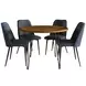 Brennan Blueberry Upholstered 5 Piece Dining Set