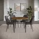 Brennan Dark Brown Upholstered 5 Piece Dining Set