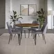 Brennan Gray Upholstered 5 Piece Dining Set