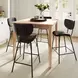 Colby Dark Brown Upholstered 5 Piece Counter Height Dining Set
