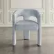 Gwen Luxury Brown and Blue Upholstered 5 Piece Dining Set