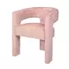 Gwen Luxury Brown and Pink Upholstered 5 Piece Dining Set