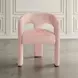Gwen Luxury Brown and Pink Upholstered 5 Piece Dining Set