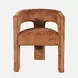 Gwen Luxury Brown and Red Upholstered 5 Piece Dining Set