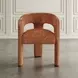 Gwen Luxury Brown and Red Upholstered 5 Piece Dining Set