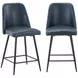 Brennan Blueberry Upholstered 5 Piece Counter Height Dining Set