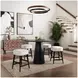 Nash Black 50" Round Dining Table