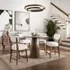Nash Walnut and White Upholstered 5 Piece Counter Height Dining Set