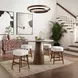 Nash Walnut and White Upholstered 5 Piece Counter Height Dining Set with Backless Stools