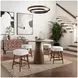 Nash Walnut 45" Round Counter Height Dining Table