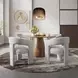 Gwen Luxury Brown and Gray Upholstered 5 Piece Dining Set