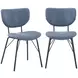 Nature's Edge Chestnut and Slate Blue Upholstered 7 Piece Dining Set