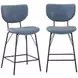 Colby Slate Blue Upholstered 5 Piece Counter Height Dining Set