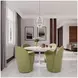 Rowan White Marble 54" Round Pedestal Dining Table