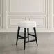 Nash Black and White Upholstered 5 Piece Counter Height Dining Set with Backless Stools