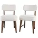 Nash Walnut and White Upholstered 5 Piece Dining Set