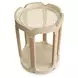 Sunset Cove Sanibel Brown Round Glass Top Drum Table