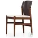 Lulu Espresso Leather Blend And Cardiff Cream Performance Fabric Dining Chair Set of 2