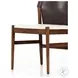 Lulu Espresso Leather Blend And Cardiff Cream Performance Fabric Dining Chair Set of 2