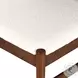 Lulu Espresso Leather Blend And Cardiff Cream Performance Fabric Dining Chair Set of 2