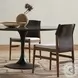 Lulu Espresso Leather Blend And Cardiff Cream Performance Fabric Dining Chair Set of 2