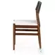 Lulu Espresso Leather Blend And Cardiff Cream Performance Fabric Dining Chair Set of 2
