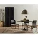 Lulu Espresso Leather Blend And Cardiff Cream Performance Fabric Dining Chair Set of 2