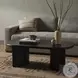 Paden Aged Black Acacia 51" Oval Coffee Table