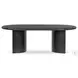 Paden Aged Black Acacia 51" Oval Coffee Table