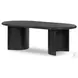 Paden Aged Black Acacia 51" Oval Coffee Table