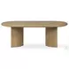 Paden Worn Oak Veneer 51" Oval Occassional Table Set