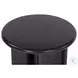 Paden Aged Black Acacia Round End Table