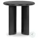 Paden Aged Black Acacia Oval Occassional Table Set