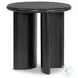 Paden Aged Black Acacia Oval Occassional Table Set