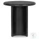 Paden Aged Black Acacia Oval Occassional Table Set