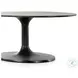 Simone Raw Black Oval Coffee Table