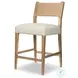 Ferris Thames Cream Performance Fabric Counter Height Stool